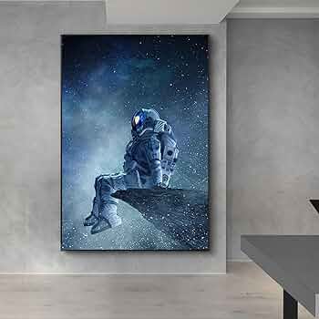 Amazon.co.jp: （アートワーク）スペースキャンバスに座っている